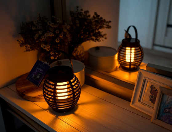 Садовый светильник Solar ФОНАРИК-КОРЗИНКА, тёплый белый LED-огонь, 16 см, пластик