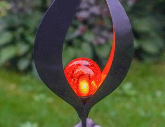 Садовый светильник на солнечной батарее Solar ФЛАММЕ, металл, 93 см