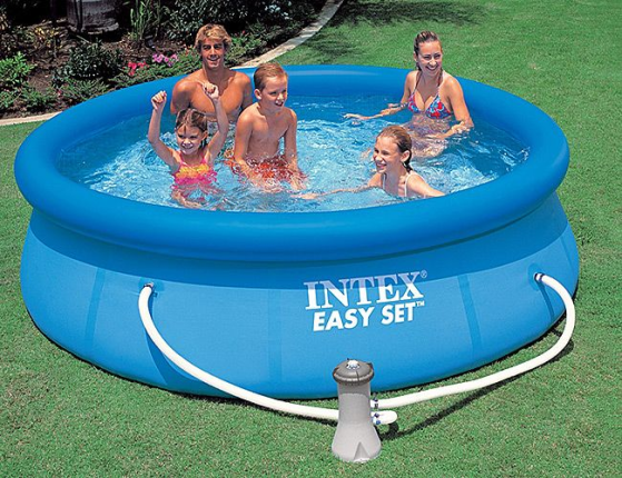 Надувной бассейн INTEX Easy Set Pool, 244х76 см + фильтр-насос