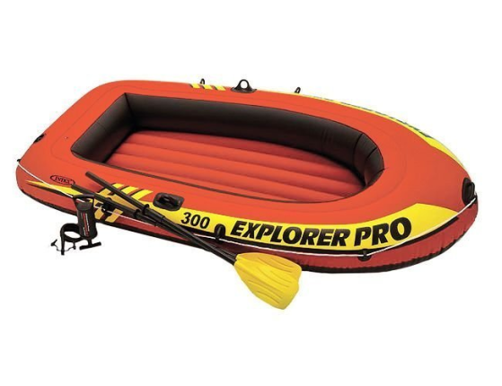 Надувная лодка Intex Explorer PRO - 300 (set) с веслами и насосом, 244х117х36см